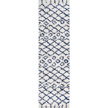 Algaida Moroccan Diamond Shag Area Rug